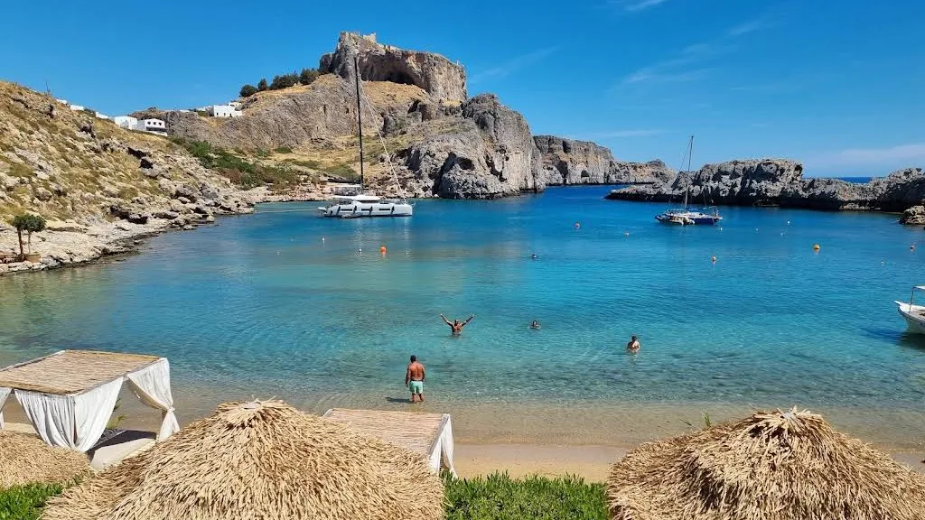 St. Paul's Bay heart-shaped cove in Lindos