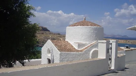 Hidden church in Lindos alleys