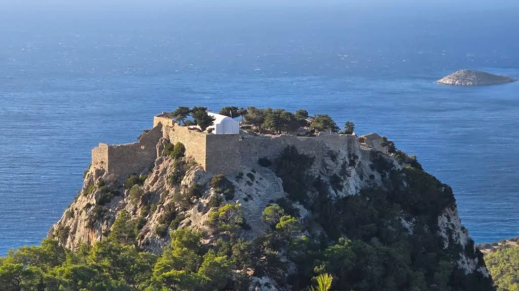 Monolithos Castle on a cliff in Rhodes